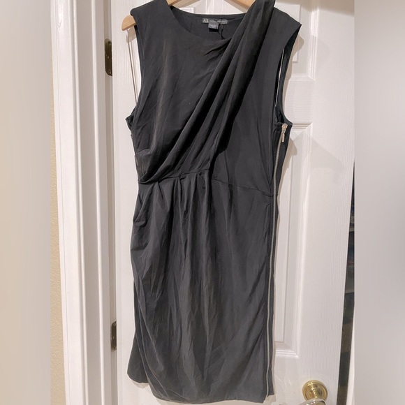 Armani Exchange High Quality Ruched Shift Full Side Zip SzL Shirt Dress - Picture 1 of 8